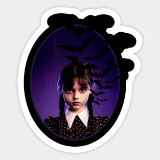 wednesday, wednesday addams, morticia, gomez, thing, jenna, Sticker